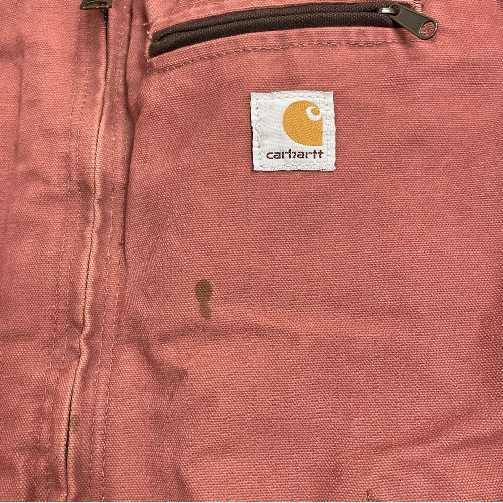 Carhartt Detroit Jacket Coat Medium Womens WJ097 Vintage Rose Canvas Vintage - Picture 3 of 11